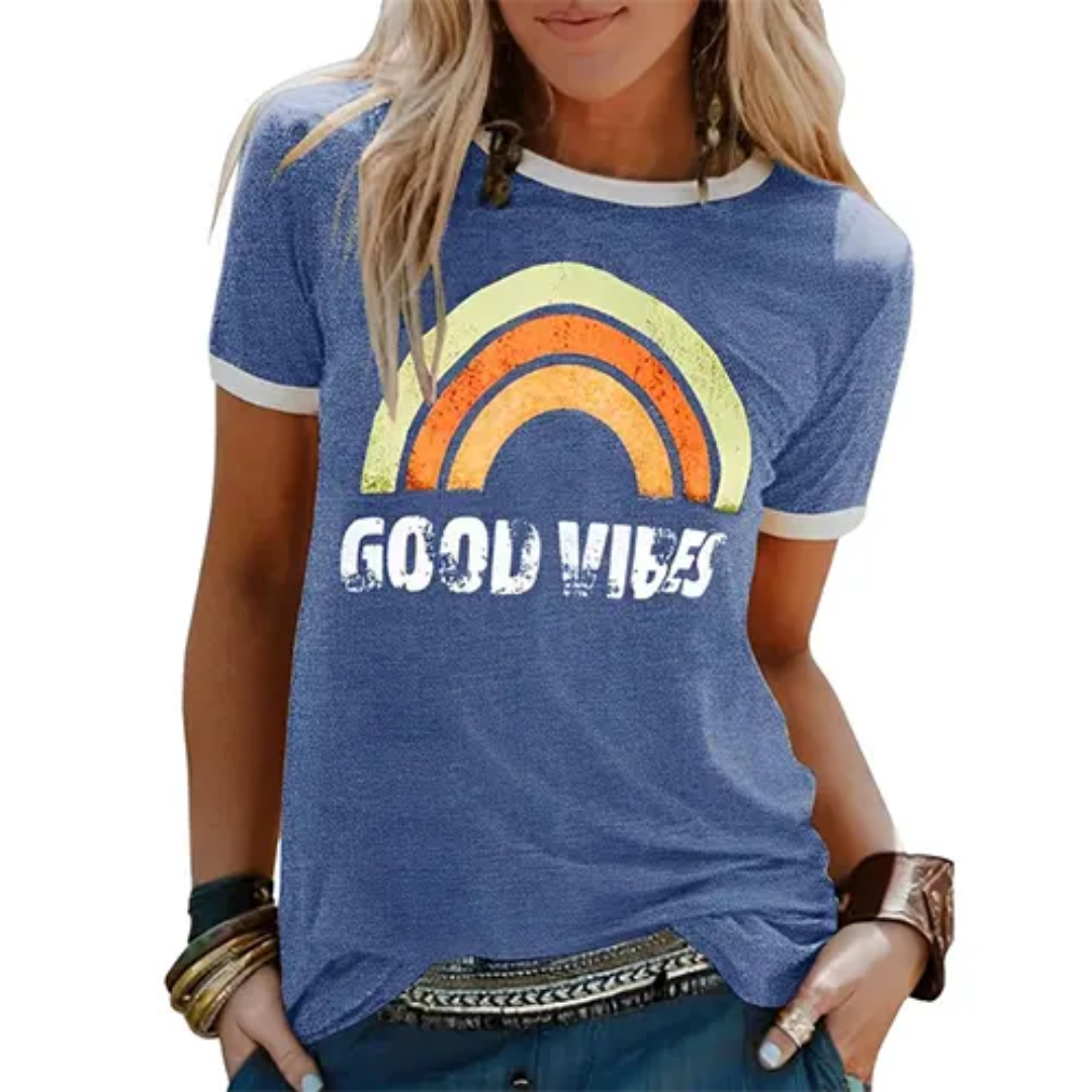 T-shirt Été Femmes Décolleté V pour l'été