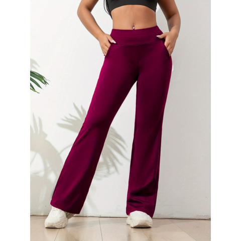 Leggings larges femme taille haute confort