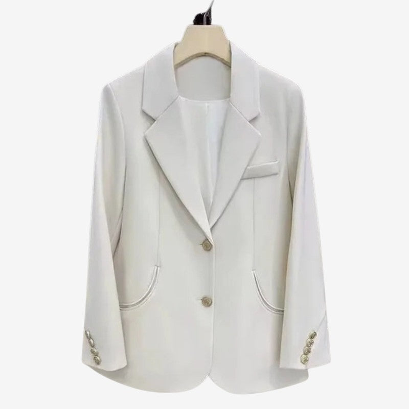 Blazer Élégant Manches Longues Col Chemise