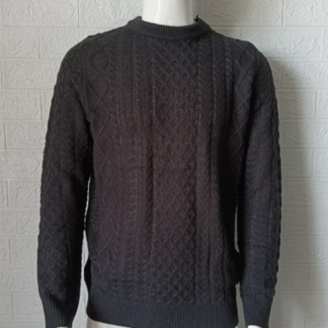 Pull Homme Hiver Chaud Col Ronde