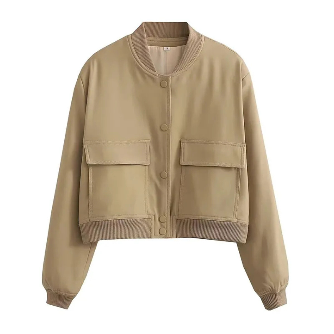 Veste Féminine Courte Col Arrondi