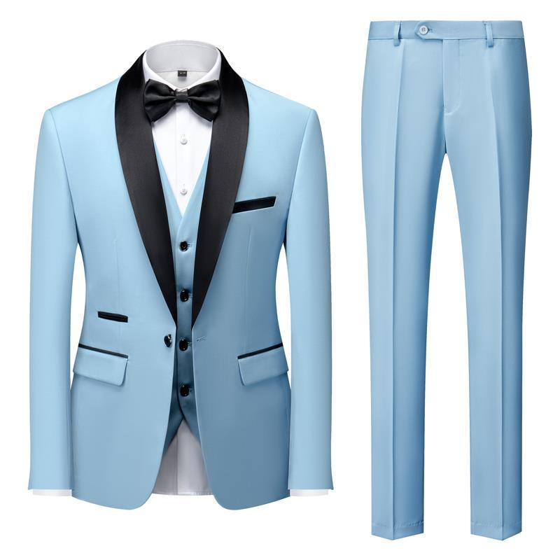 Costume Homme Classique Noir avec Nœud Papillon Élégant