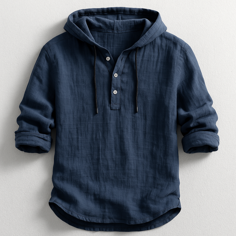 Chemise à Capuche Coton Homme - Léger et Confortable au Style Casual
