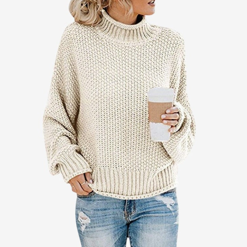 Pull Col Roulé Femme Confortable