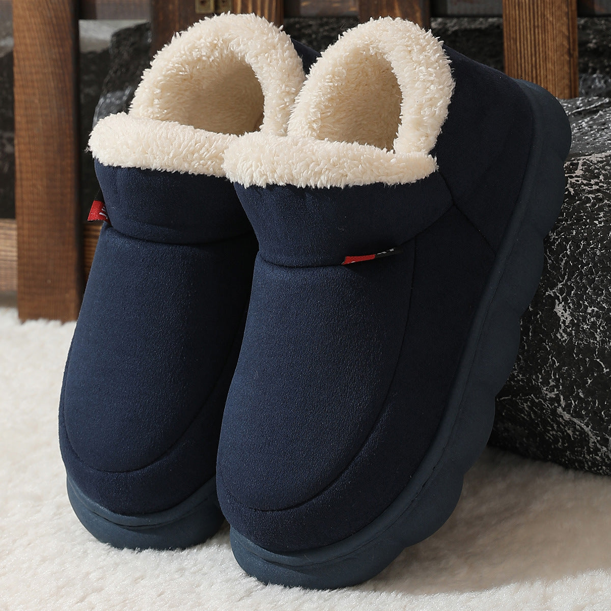 Bottines Femme Hiver Confortable en Peluche