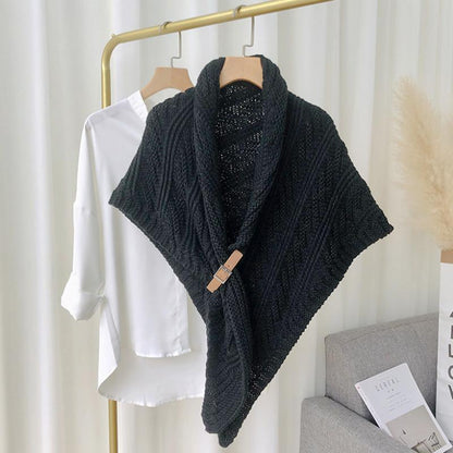 Écharpe Triangle Confortable avec Boucles pour Femme | Parfait pour l'Hiver