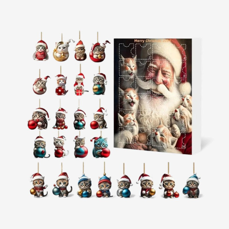 Calendrier de Noël pour Chats avec Jouets Surprises
