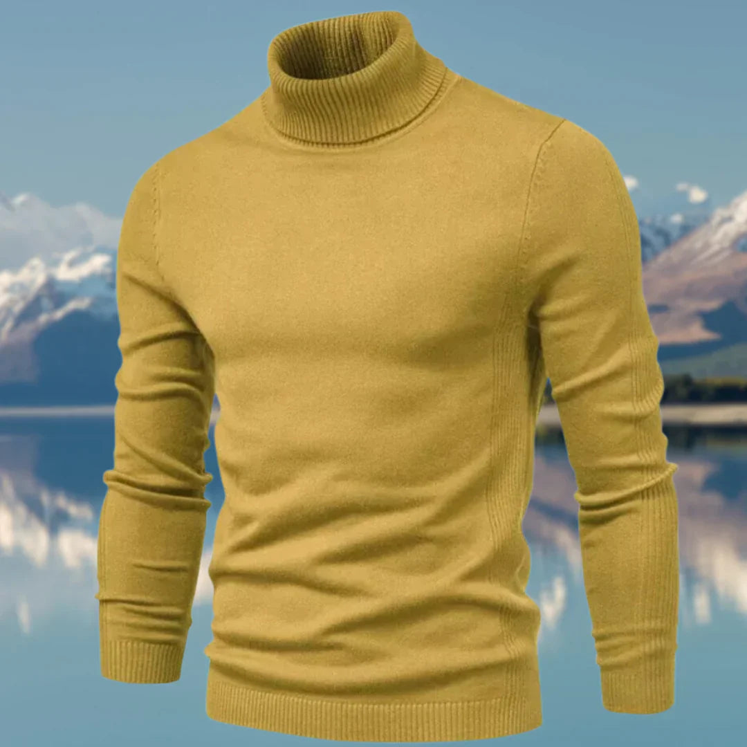Pull Homme Col Roulé Élégant – Doux et Ajusté pour Hiver