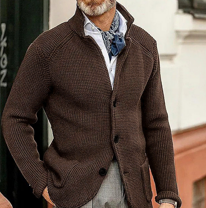 Blazer Classique Homme Élégant - Col Chemisé, Manches Longues & Chic Timeless