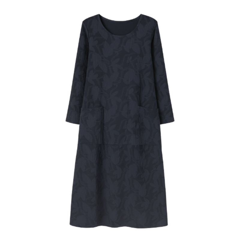 Robe Femme Élégante à Manches Longues avec Poches