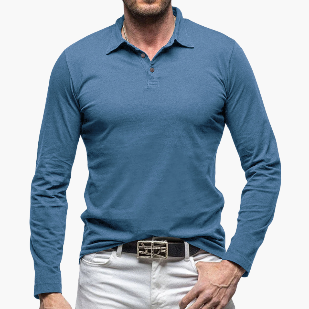 Polo Homme Élégant à Manches Longues