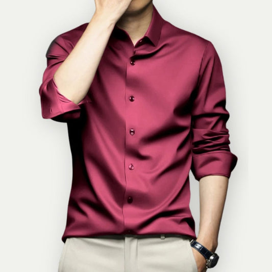 Chemise Homme Élégante Manches Longues Taille Slim - LuxeStyle