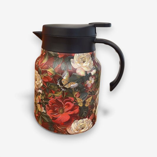 Thermos Thé Jardin Fleuri avec Anse - LuxeStyle