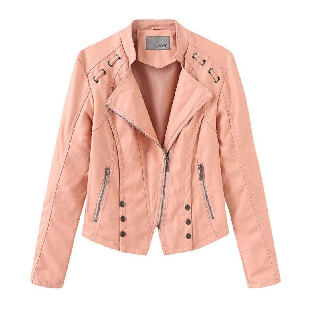 Blouson Moto Femme Élégant