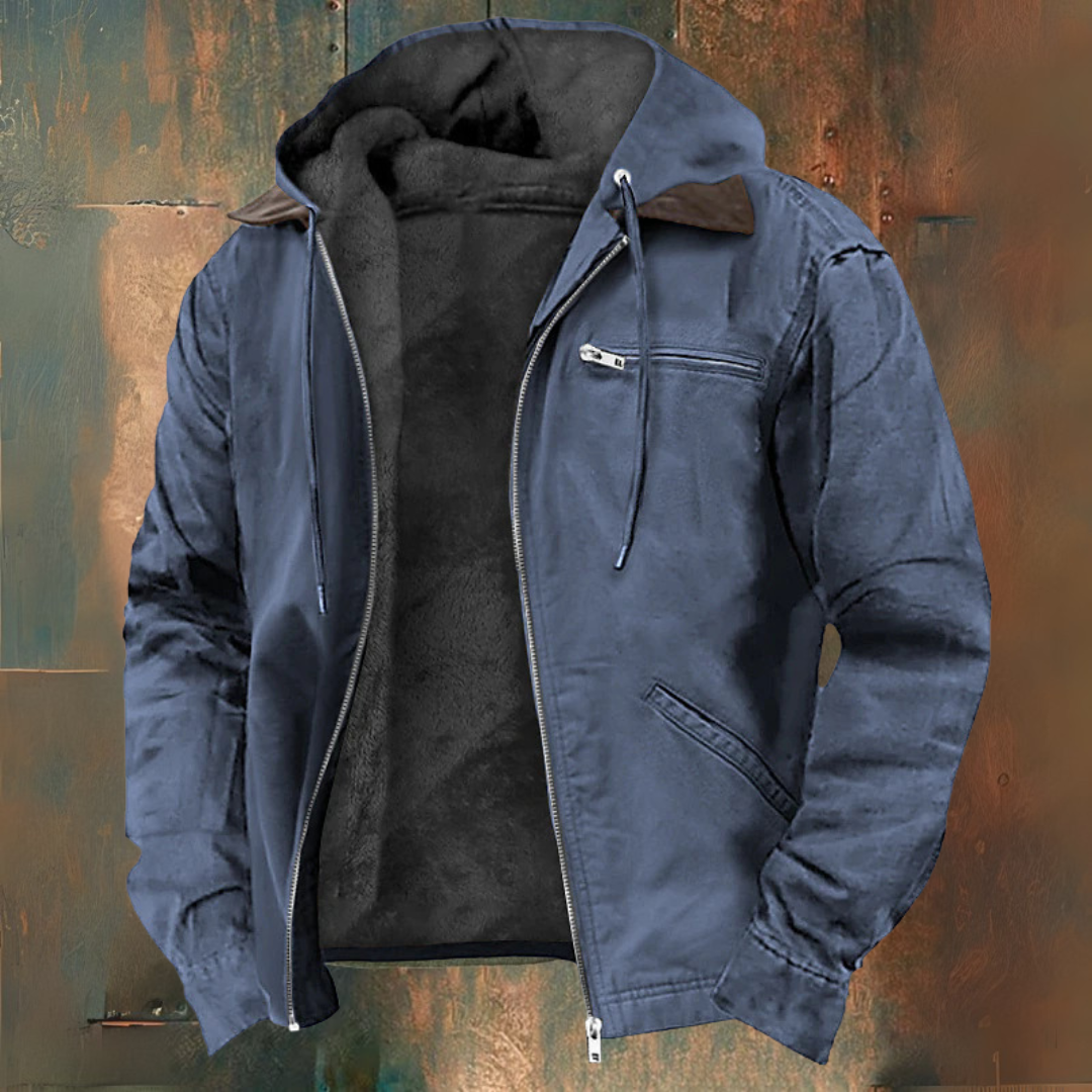 Veste Cowboy Homme – Doudoune Hiver Légère avec Capuche Style Rustique