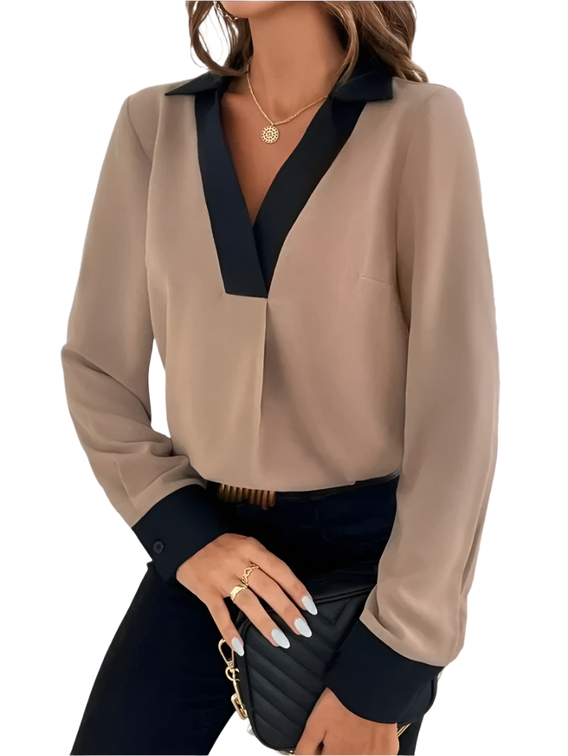Chemisier femme classique manches longues