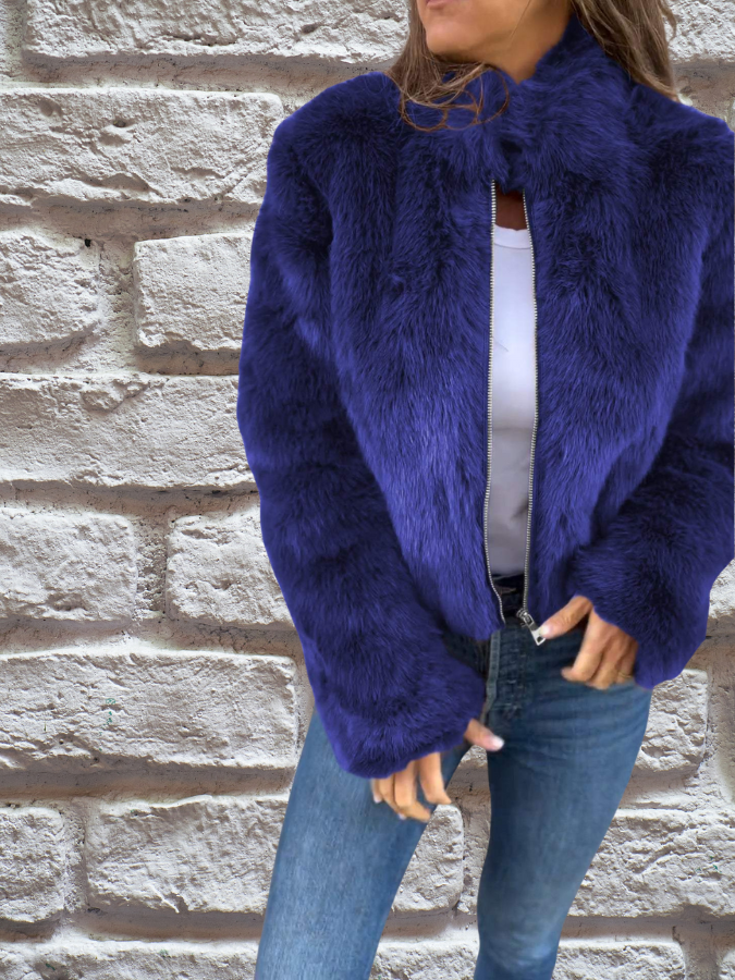 Veste en fausse fourrure Féminine Élégante