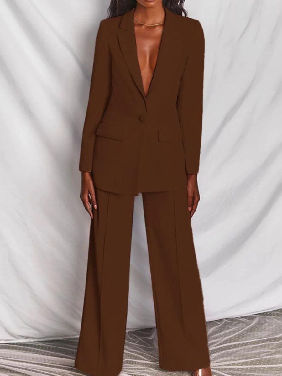Costume Femme Chic Jaune Tailleur Élégant
