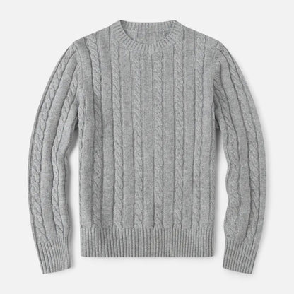 Pull en laine mélangé Brun pour Homme