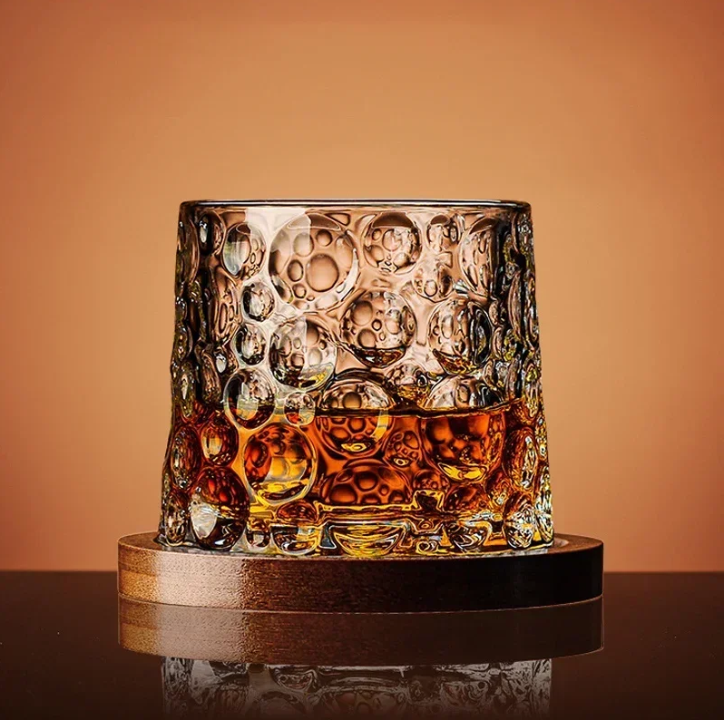 Verre à whisky design tournant luxe