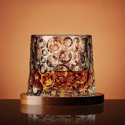 Verre à whisky design tournant luxe
