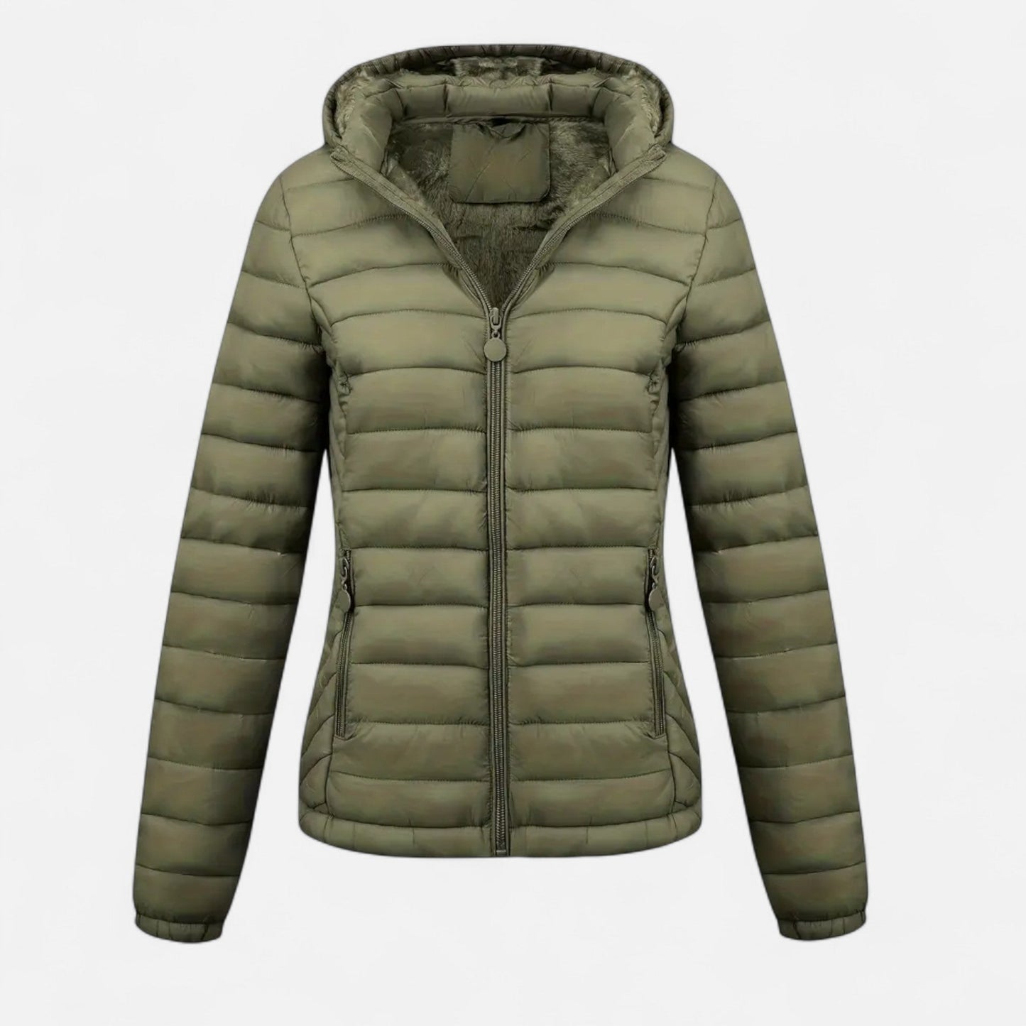 Veste d'hiver doublée noire pour femme
