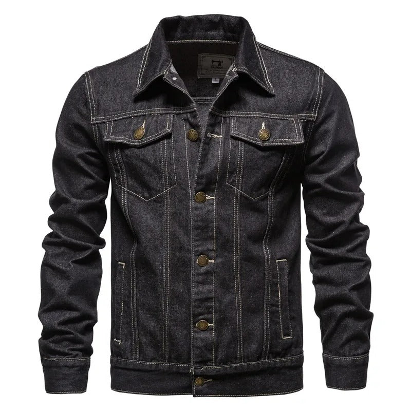 Veste denim homme style décontracté