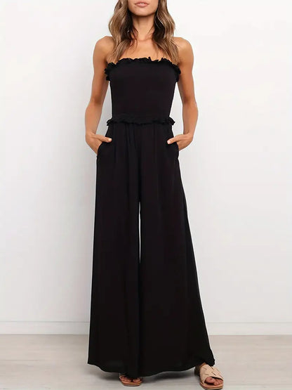 Noirea™ – Combinaison Femme Noire Chic et Confortable