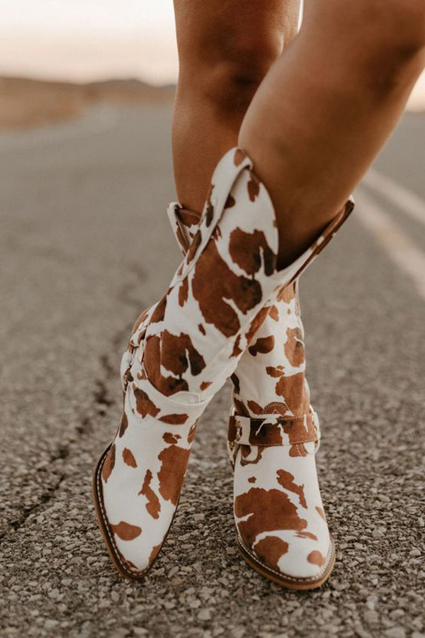 Bottes Country Femmes Mi-Hautes Confortables