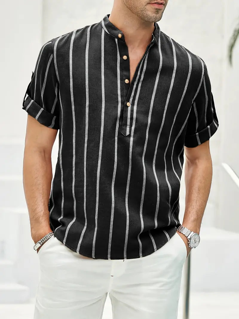 Chemise Décontractée Rayée Été - LuxeStyle