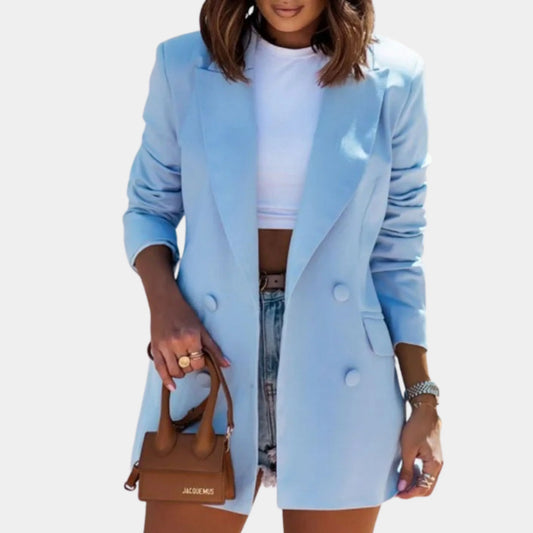 Blazer Femme Élégant Longueur Grande - luxestyle