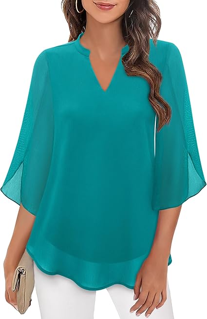 Blouse Féminine Noire à Manches Courtes Voilées
