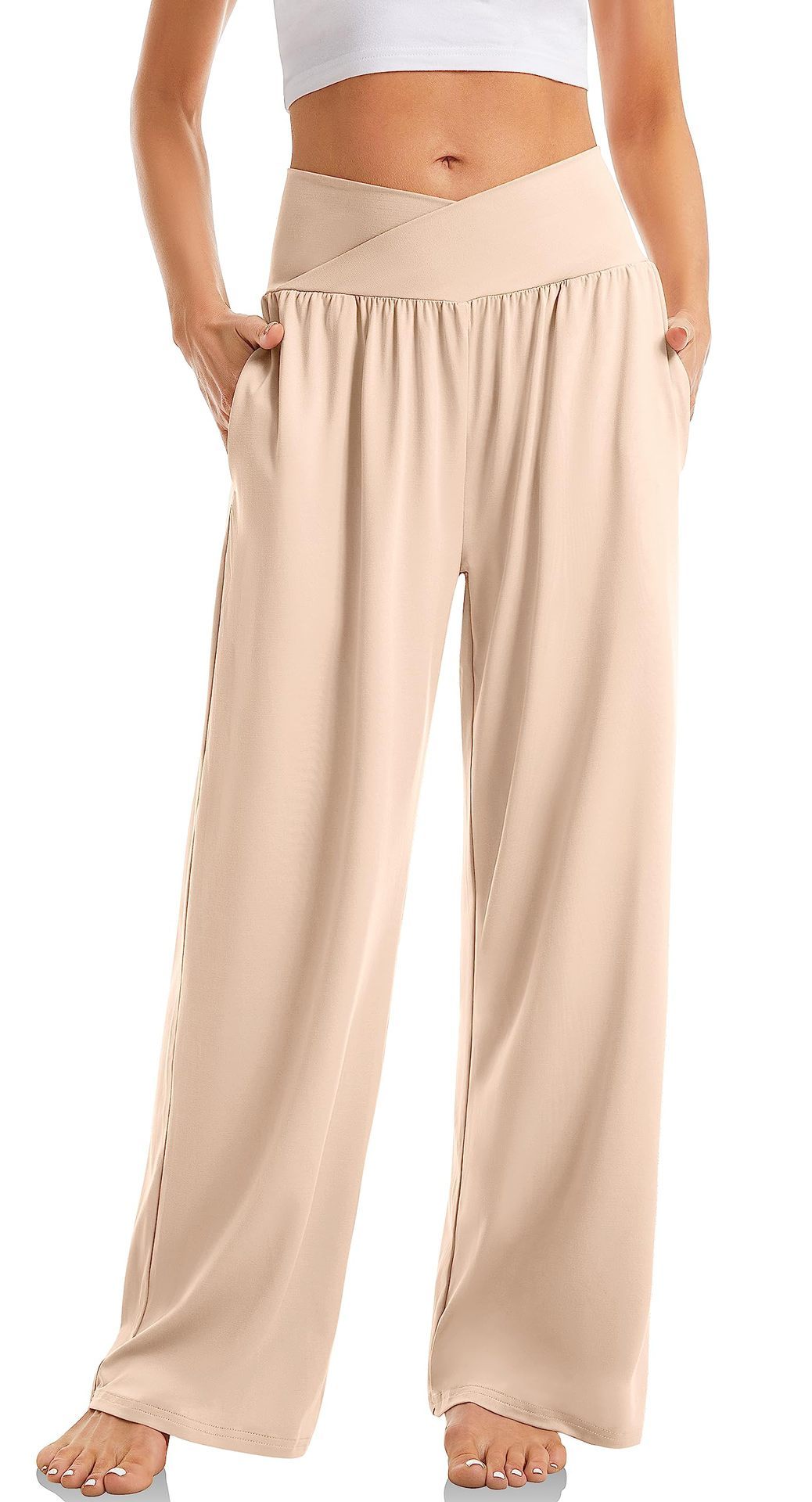 Pantalon de sport femme taille haute confortable