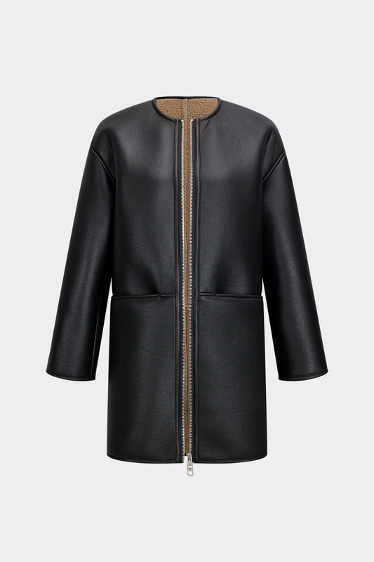 Manteau Femme Hiver Long avec Capuchon et Poches - LuxeStyle