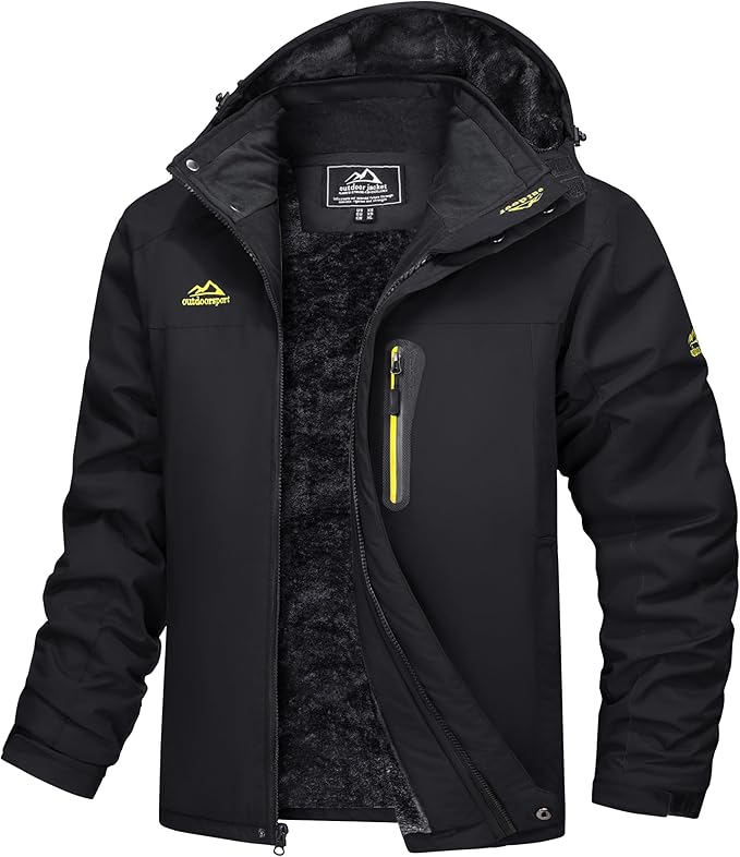 Blouson Hiver Étanche Rouge Homme
