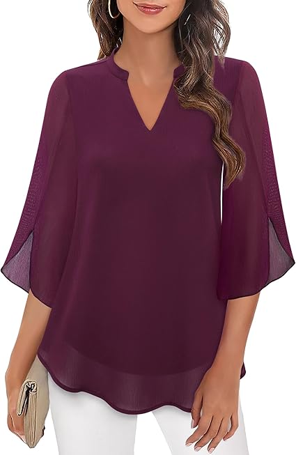 Blouse Féminine Noire à Manches Courtes Voilées