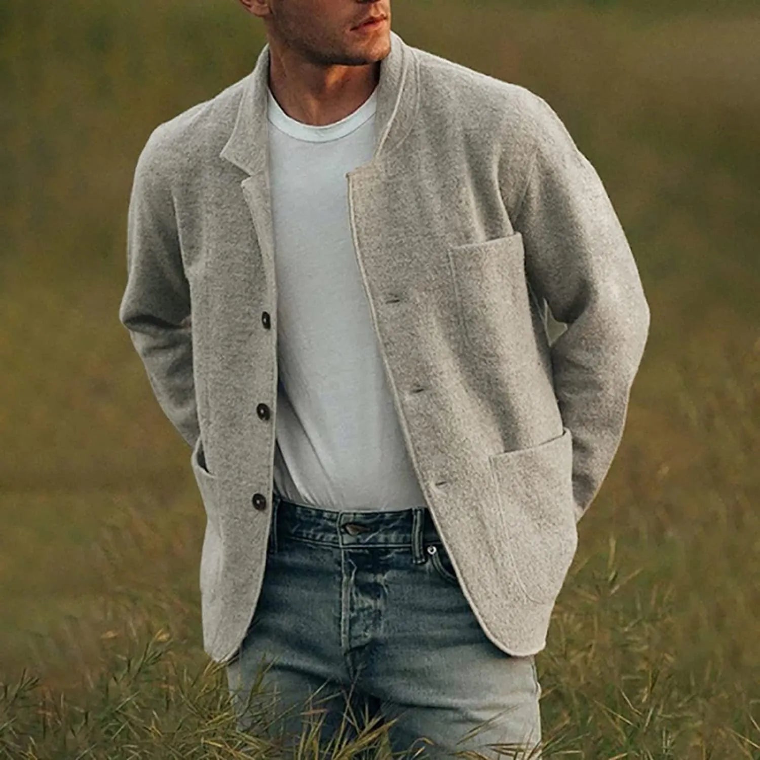 Veste style détente à manches longues uomo - BlxckFR