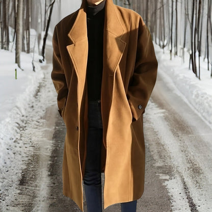 Manteau Hiver Homme Élégant Taille Longue