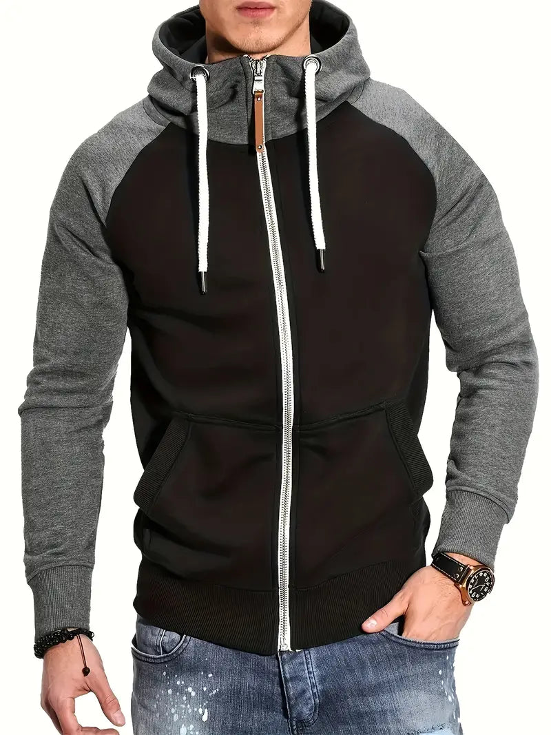 Sweat À Capuche Streetwear Zippé Pour Homme
