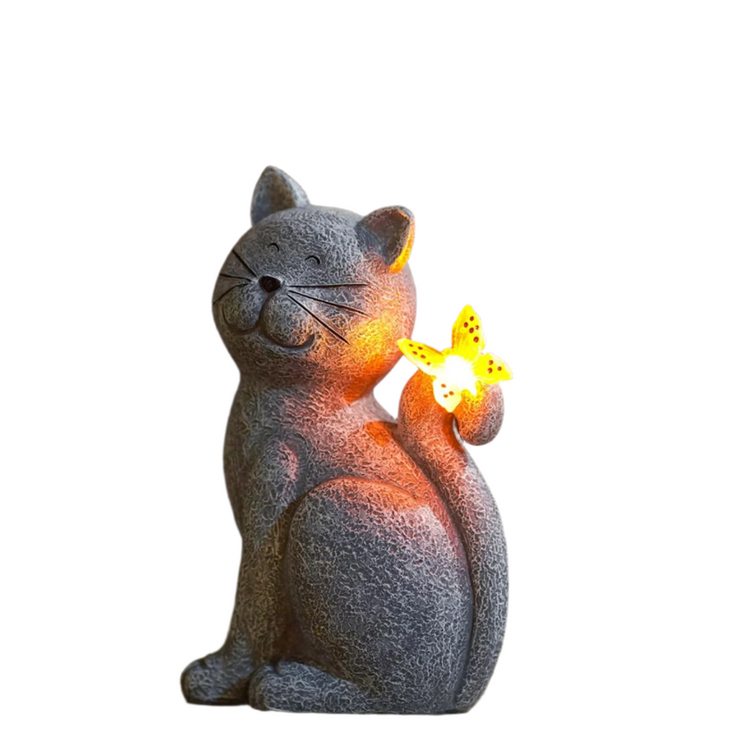 Sculpture de Chat en Jardin Assis Mignon - LuxeStyle