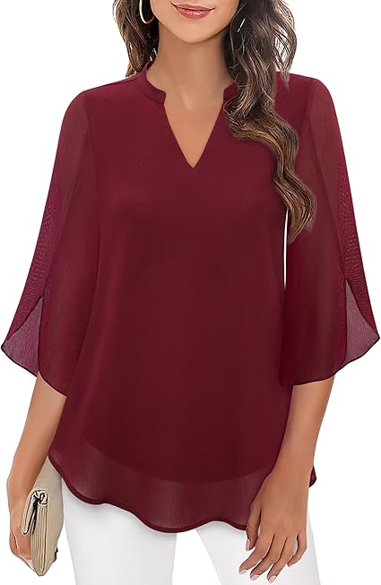 Blouse Féminine Noire à Manches Courtes Voilées