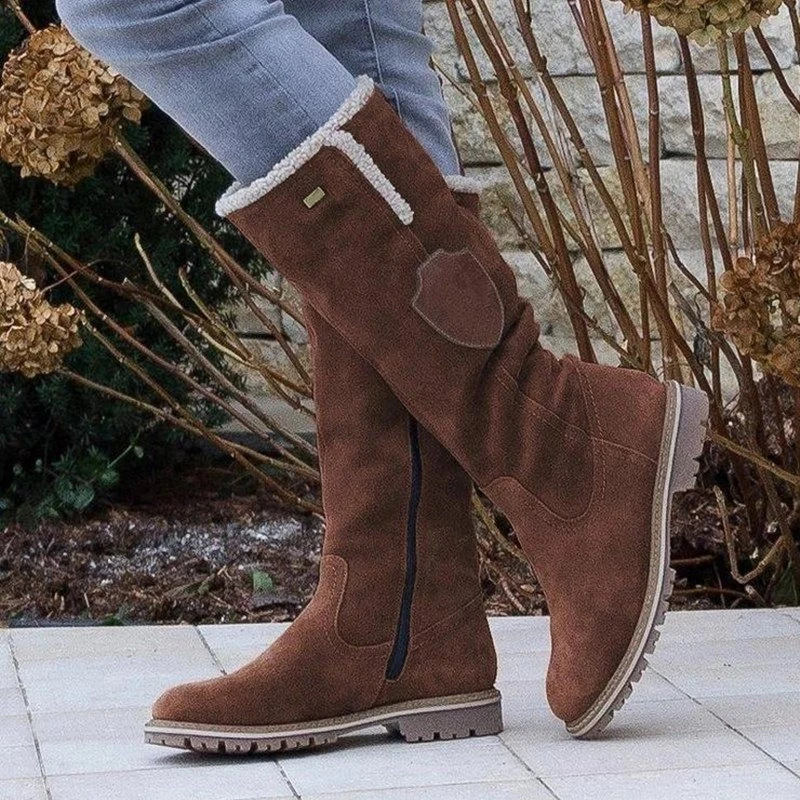 Bottes mi-mollet Chics à Fermeture Éclair - LuxeStyle