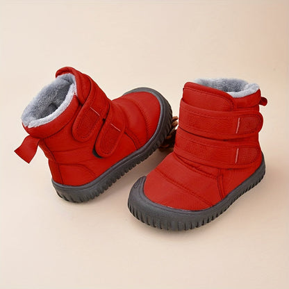 Bottes Enfant Neigeuses Noires Doublées Polaires