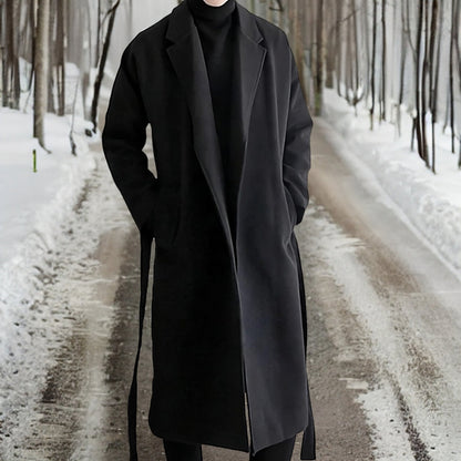Manteau Hiver Homme Élégant Taille Longue