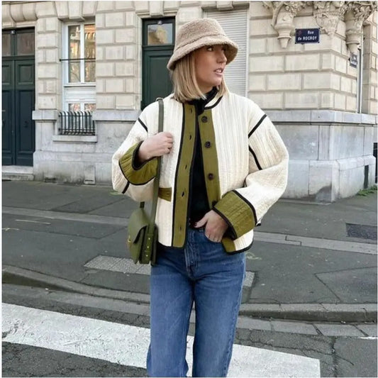 Doudoune Court Veste Colorée Matelassée Chic - LuxeStyle
