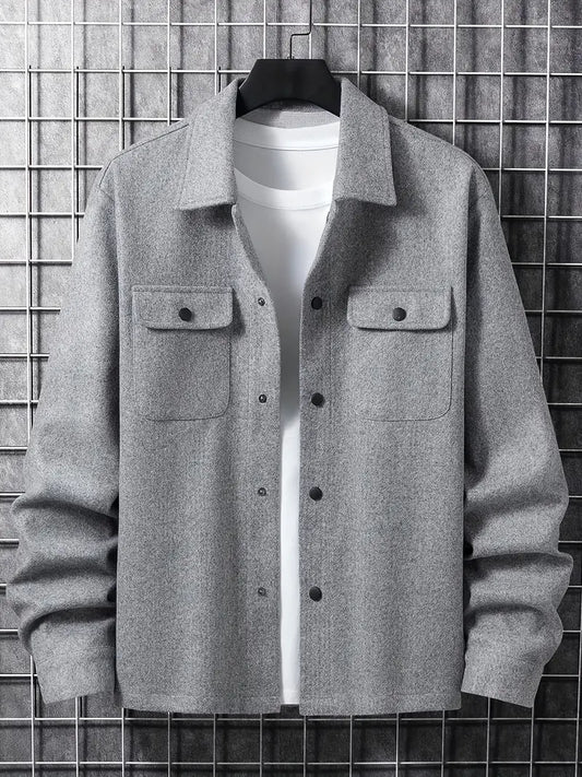 Veste Hiver Chaude avec Fermeture Éclair et Poches pour Homme - LuxeStyle