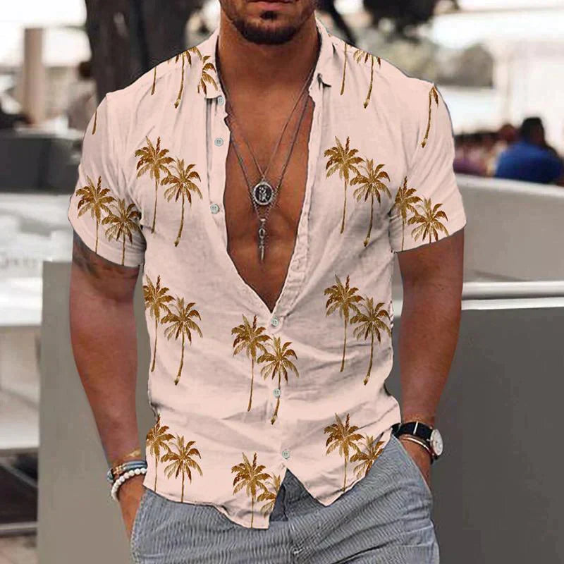 Chemise Homme Été Décontractée à Manches Courtes - LuxeStyle