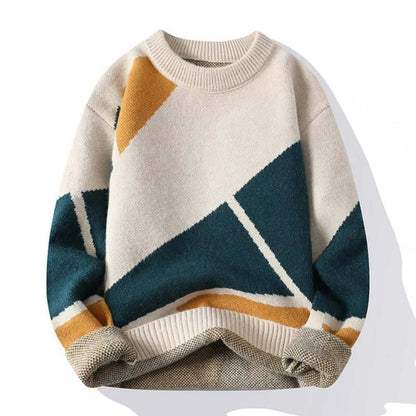 Pull Homme À Carreaux Polyvalent pour Tous Les Jours