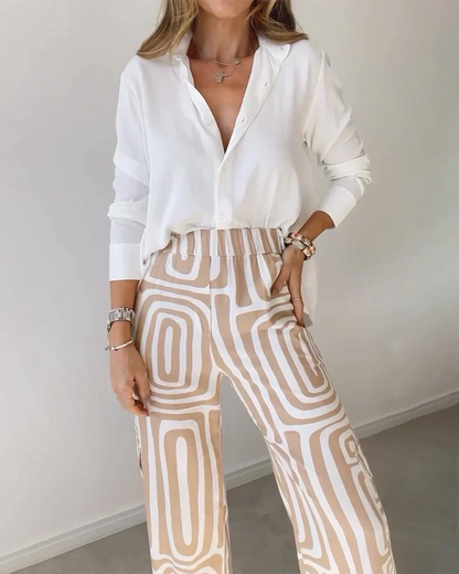 Pantalon Chic Taille Haute pour Femme avec Ceinture