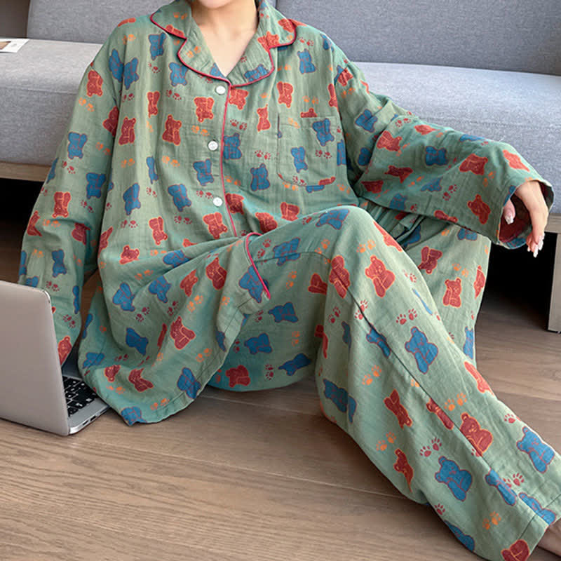 Pyjama Confortable à Imprimé Joueurs pour Femme et Homme